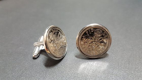 sixpence cufflinks