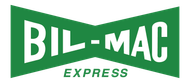 A green and white logo for bil-mac express