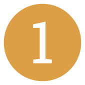 The number 1 is in a circle on a white background.