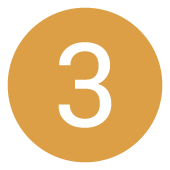 The number three is in a yellow circle on a white background.