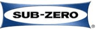 A blue and white sub-zero logo on a white background.