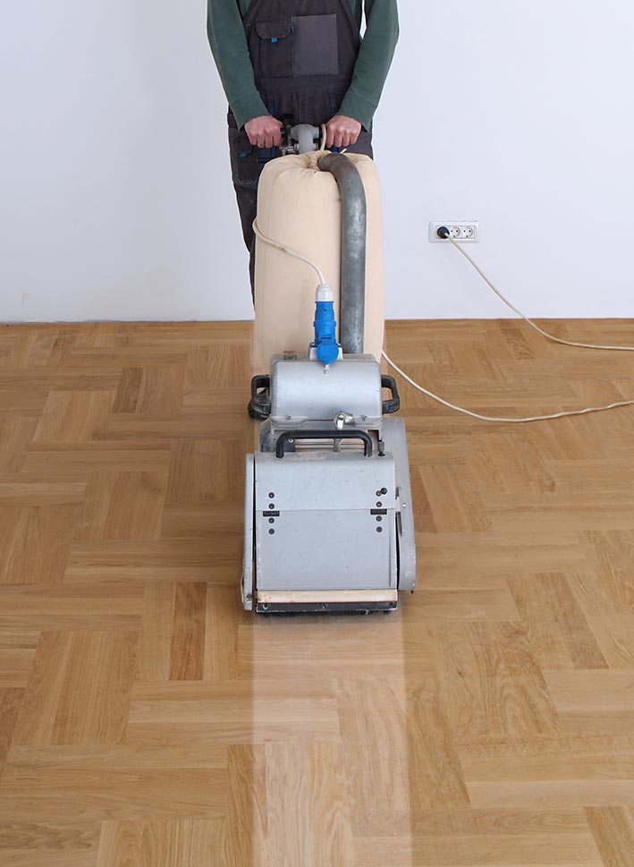 Sanding Hard Wood — Floor Installation in Bundaberg, QLD