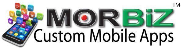 A logo for a company called morbiz custom mobile apps