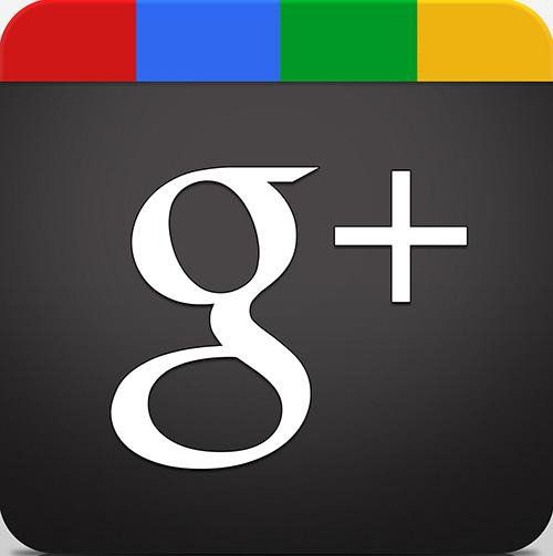 A google plus icon with a black background