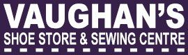 vaughans shoe store and sewing centre logo vaughans shoe store and sewing centre logo