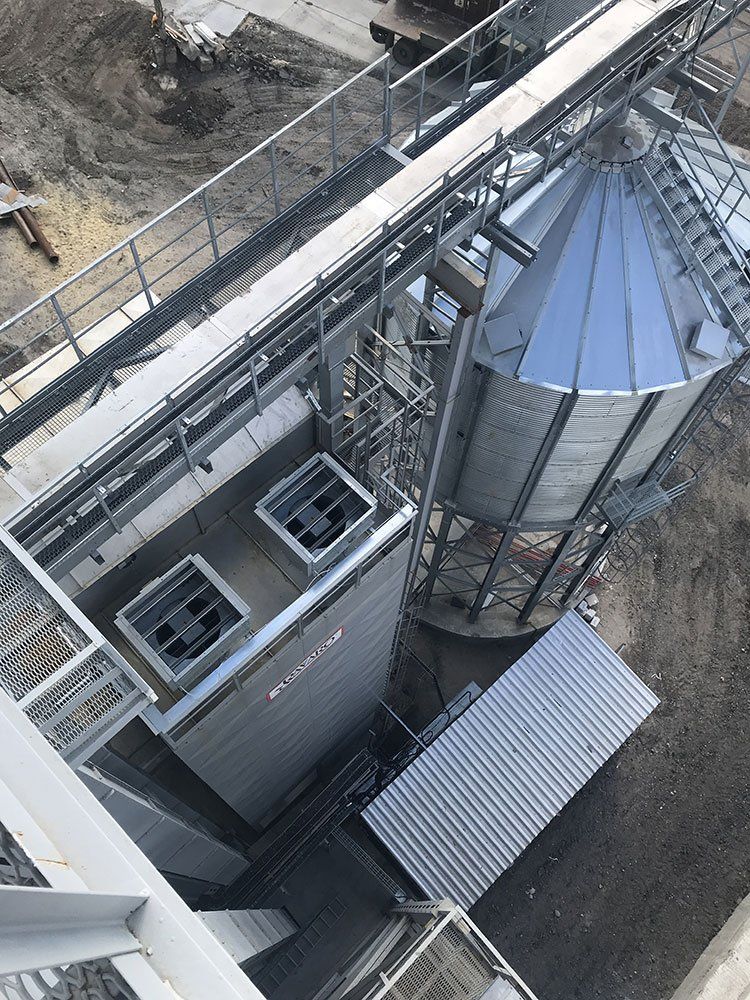 vista dall'alto impianto agroalimentare