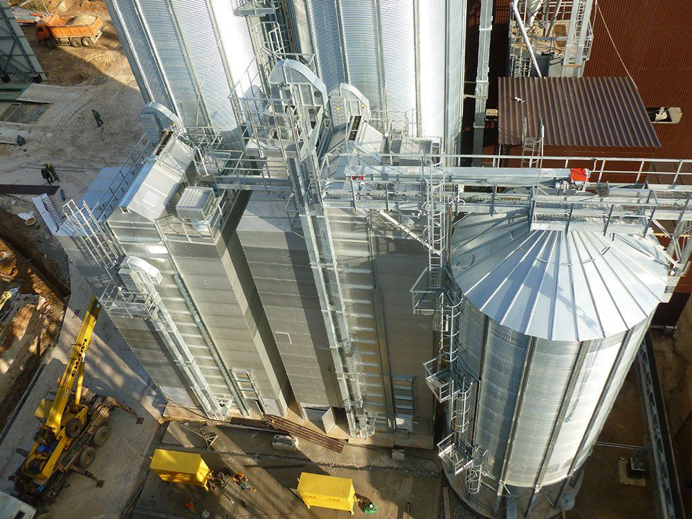 silos impianto industriale alimentare