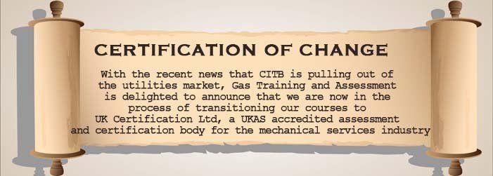 A scroll that says certification of change on it