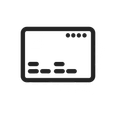 A black and white icon of a credit card on a white background.