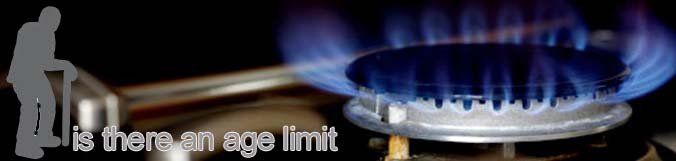 A picture of a gas stove with the words is there an age limit