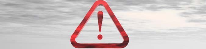 A red triangle with an exclamation point inside of it.