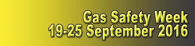 A banner for gas safety week in september 2016