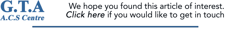 A g.t.a a.c.s centre advertisement that says we hope you found this article of interest