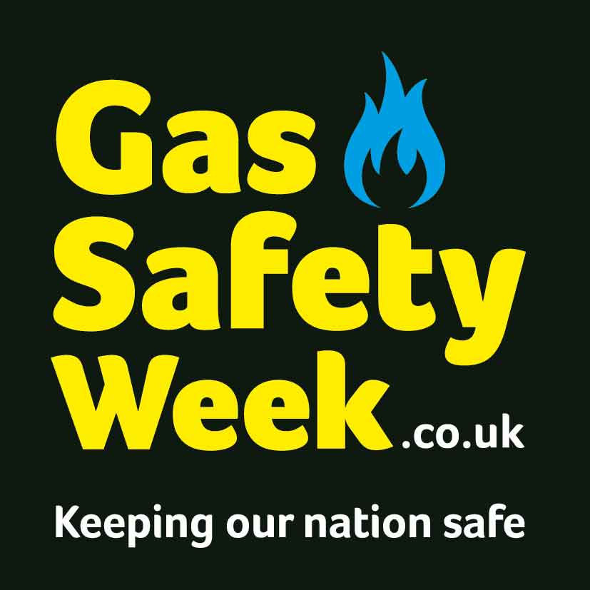 A logo for gas safety week keeping our nation safe