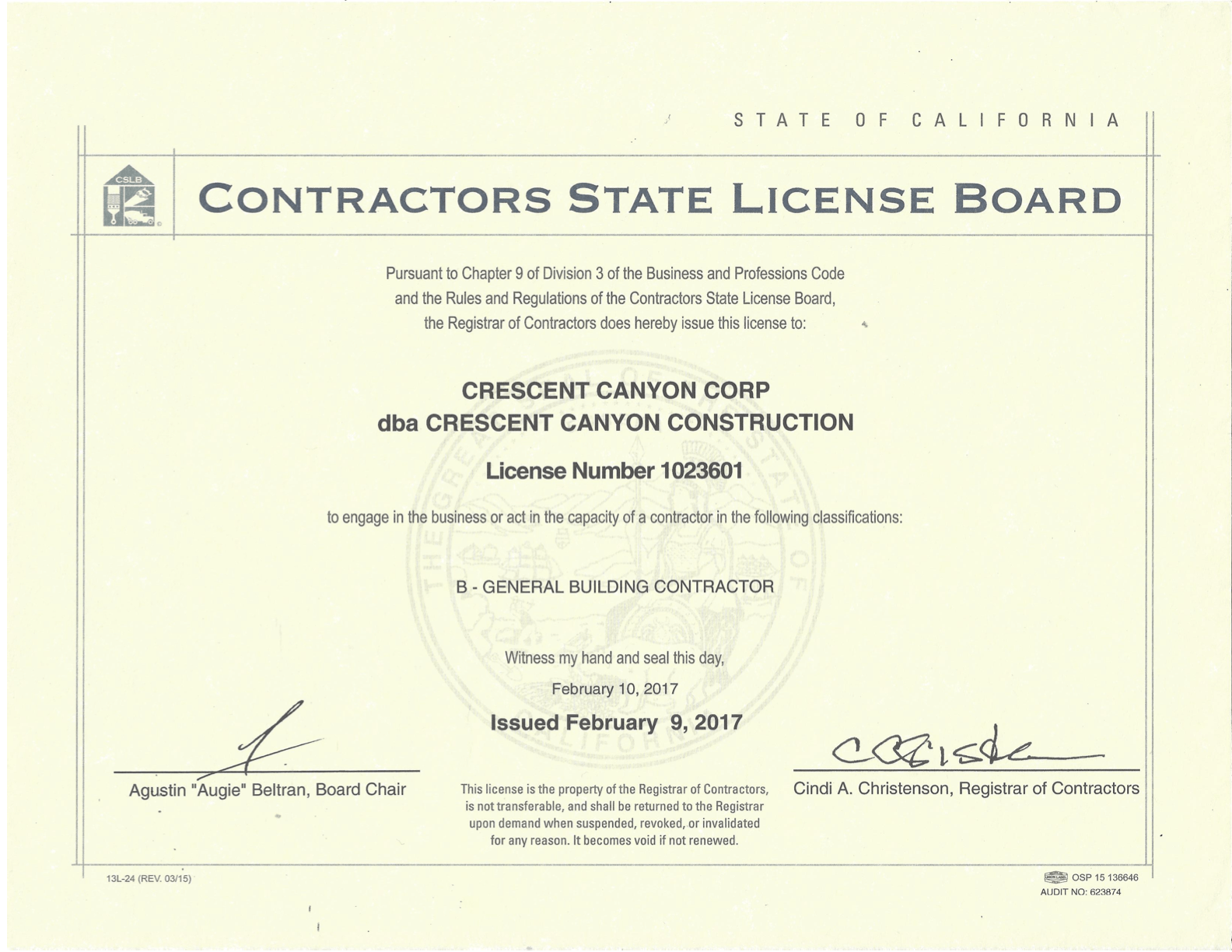 credentials