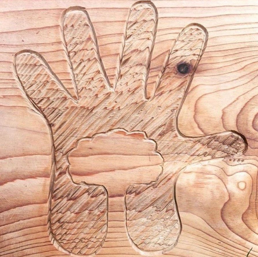 tree management company hand carved in wood