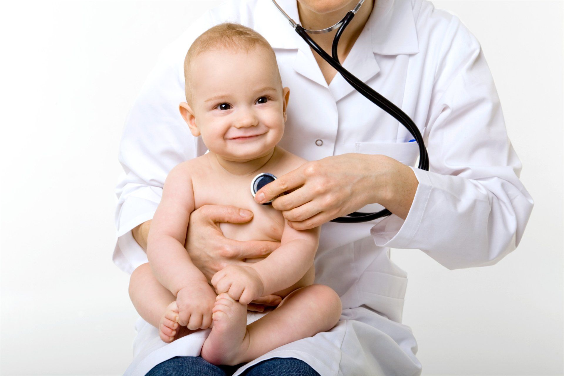 Doctor Examining Baby — East Longmeadow, MA — Pediatric Services of Springfield
