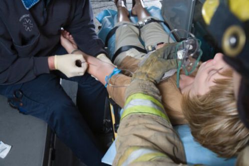 Giving Patient First Aid- CPR in Upland, CA