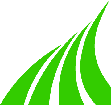 A green and white swirl on a white background.