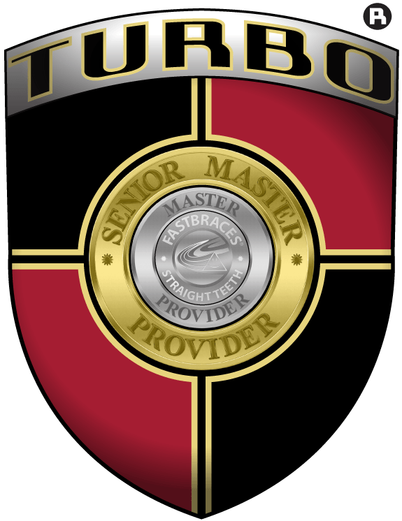 Logo for Turbo Provider. A shield with black and red quadrants, gold and silver circular elements with 