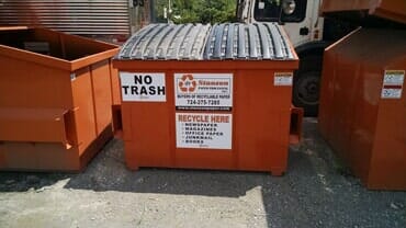 Dumpster Retriever box - recycling center in Pittsburgh, PA