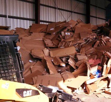 Loose cardboard - recycling center in Pittsburgh, PA