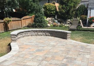 Bench in garden 1—hardscape construction in Bergen County, NJ Bench in garden 1—hardscape construction in Bergen County, NJ