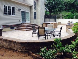 Patio fireplace—hardscape construction in Bergen County, NJ Patio fireplace—hardscape construction in Bergen County, NJ