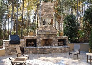 Patio fireplace—hardscape construction in Bergen County, NJ Patio fireplace—hardscape construction in Bergen County, NJ