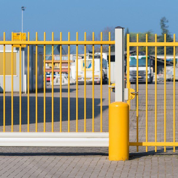 Yellow Metal Gate — San Leandro, CA — AJR Door Service