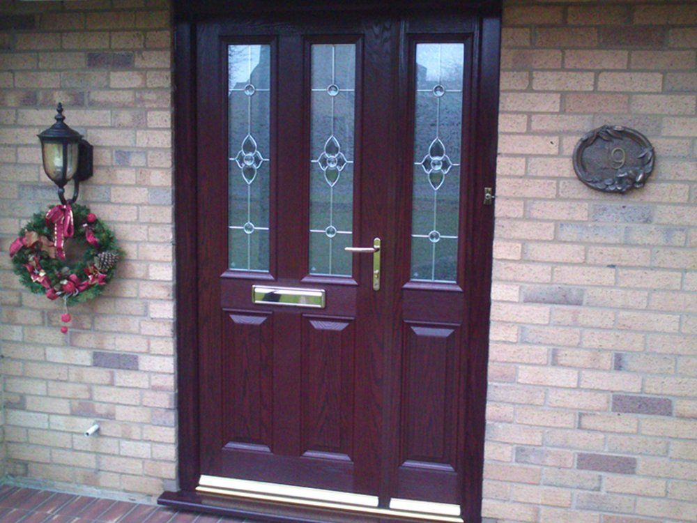 House glazing front doors