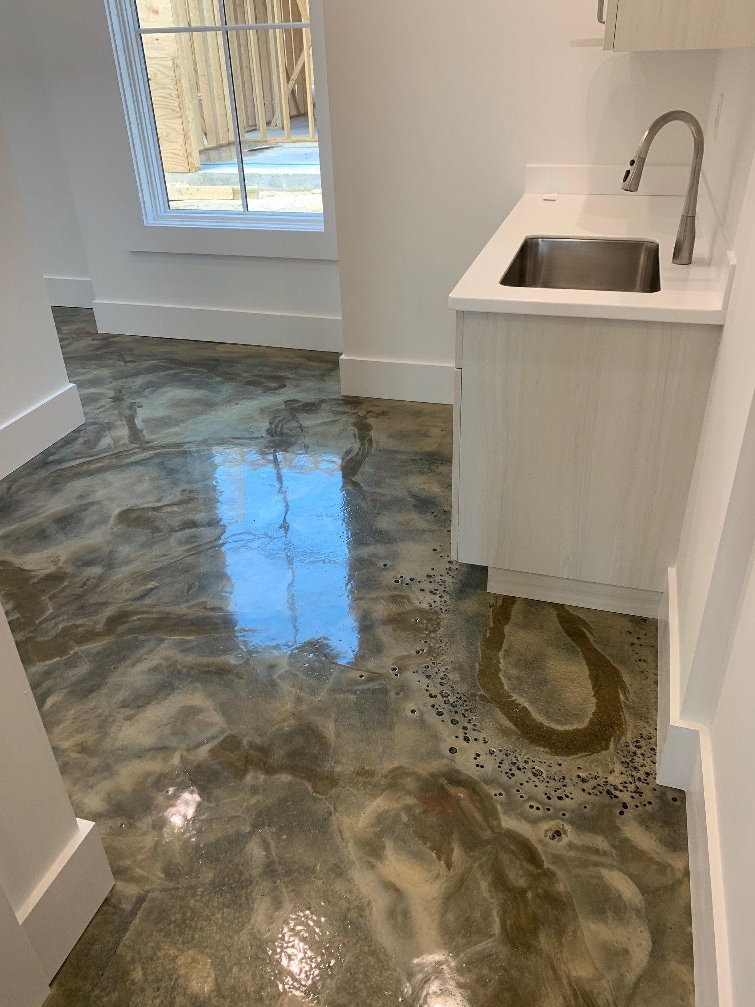 Empty Kitchen With Lavatory — in Charleston, SC — Lowcountry Surface Coatings
