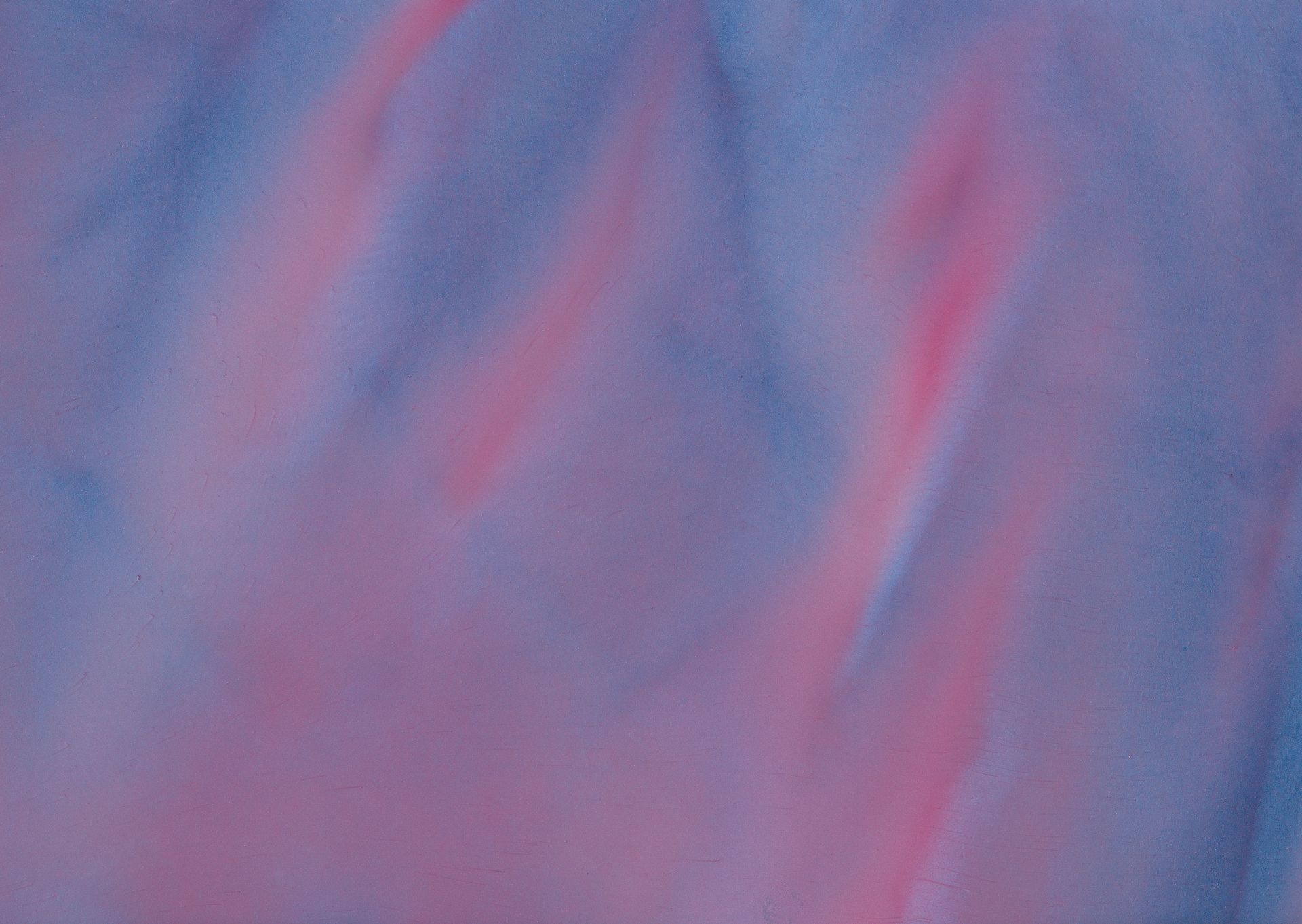 Abstract artwork with swirling blue and purple hues with strokes of pink.