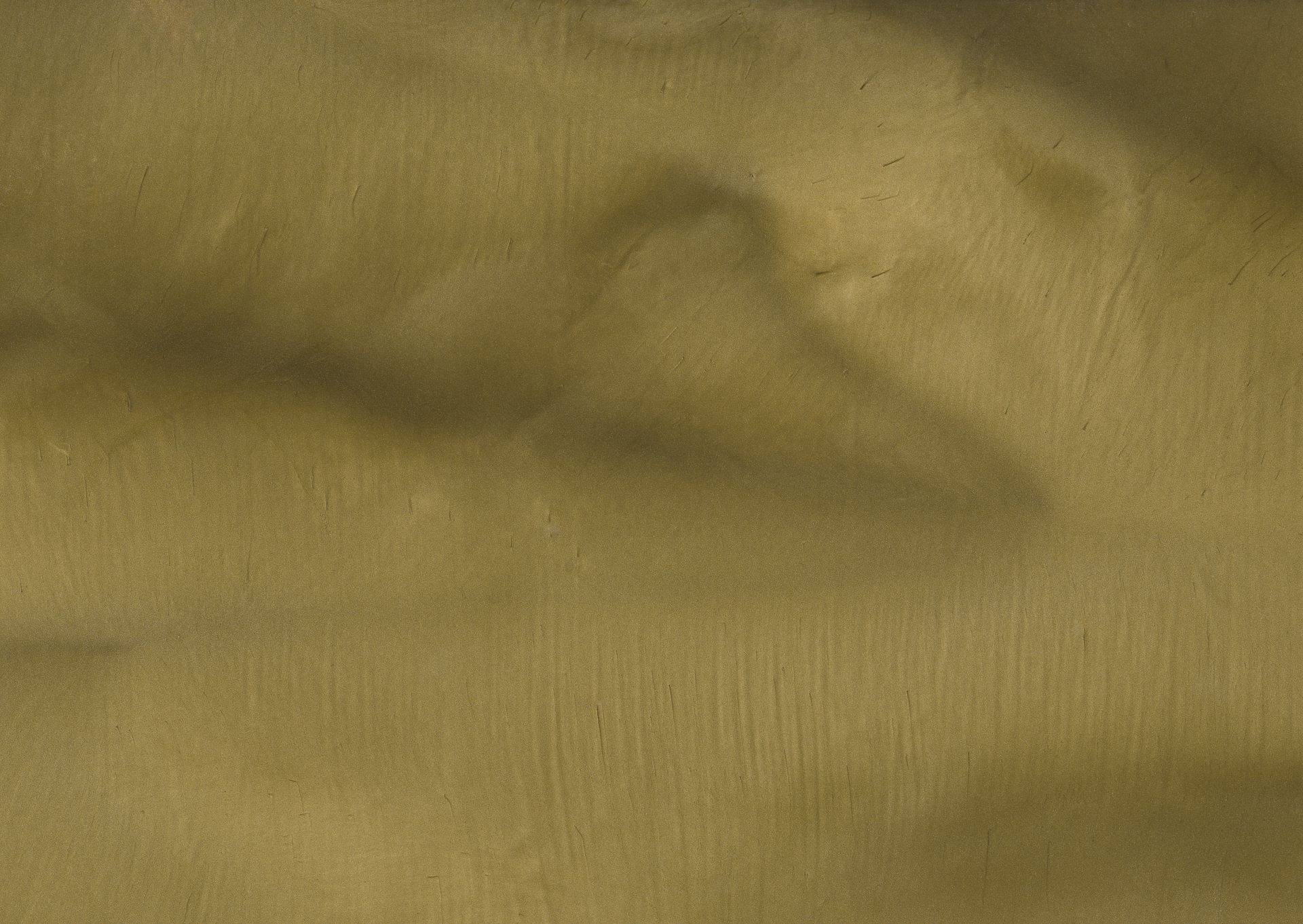 Close-up of textured, olive-green fabric with shadowy areas, possibly depicting folds or creases.