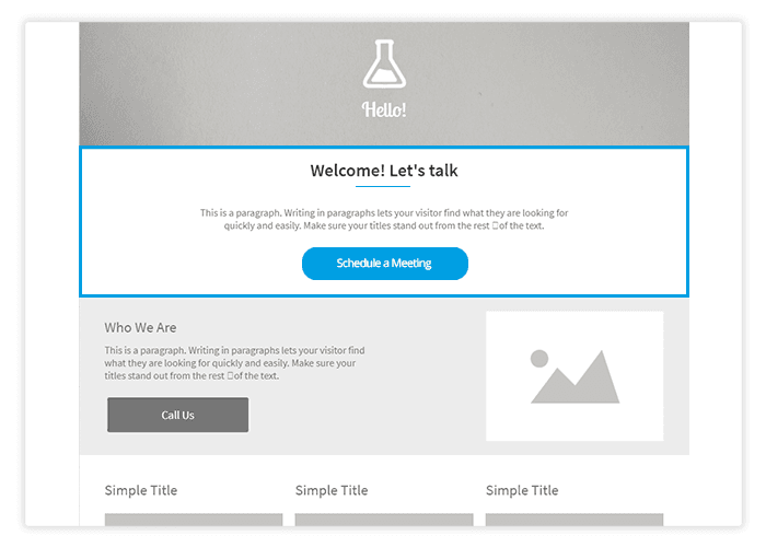 A screenshot of a website that says `` welcome ! let 's talk ''.