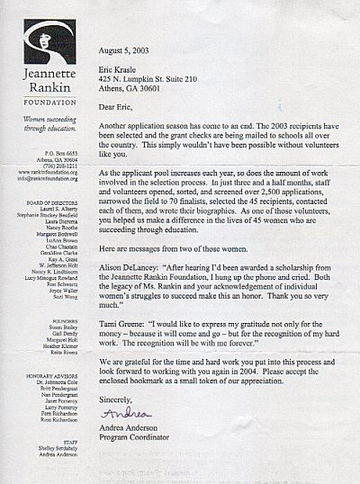 Jeanette Rankin Foundation — Watkinsville, GA — Law Offices of Eric K. Krasle