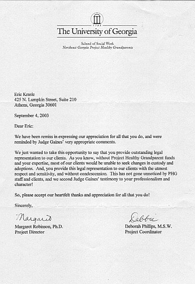 Project Healthy Grandparents — Watkinsville, GA — Law Offices of Eric K. Krasle