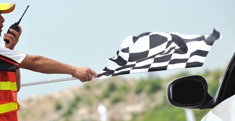 Car racing flag