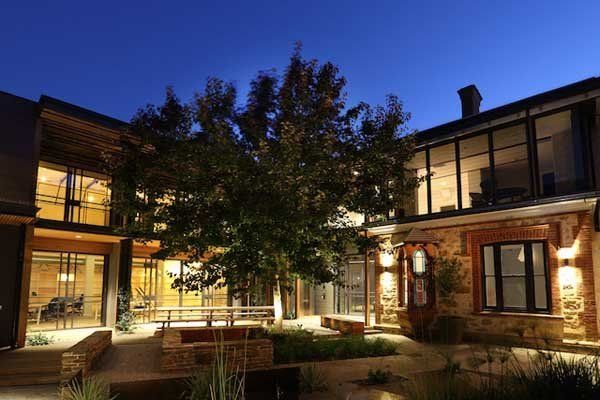 building at night