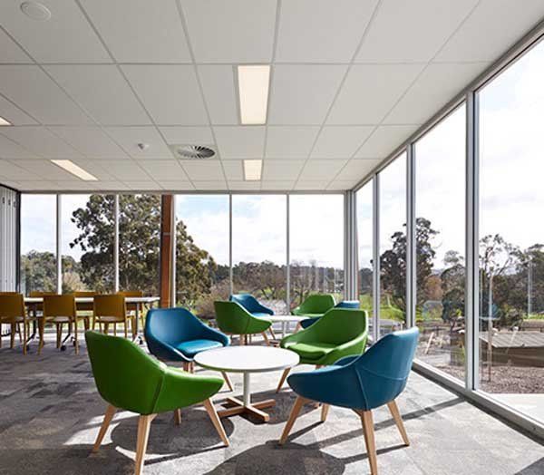 corporate glass windows with a view