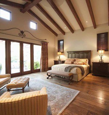 bedroom with noise-reduction windows