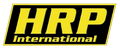 HRP International logo in yellow text on a black background with a yellow border