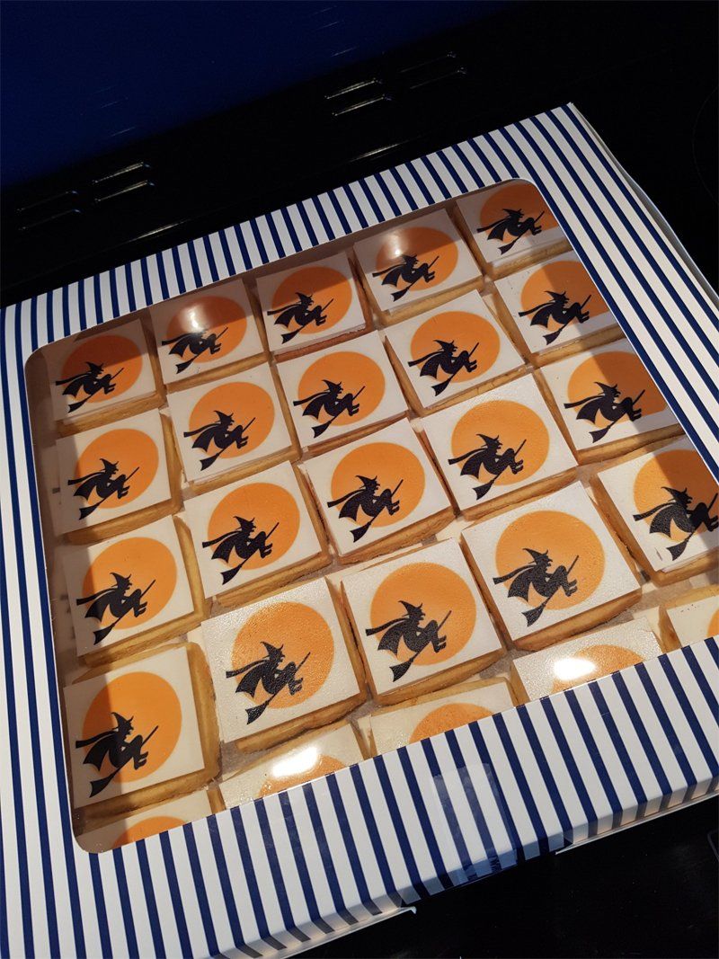 Biscuits with witch print