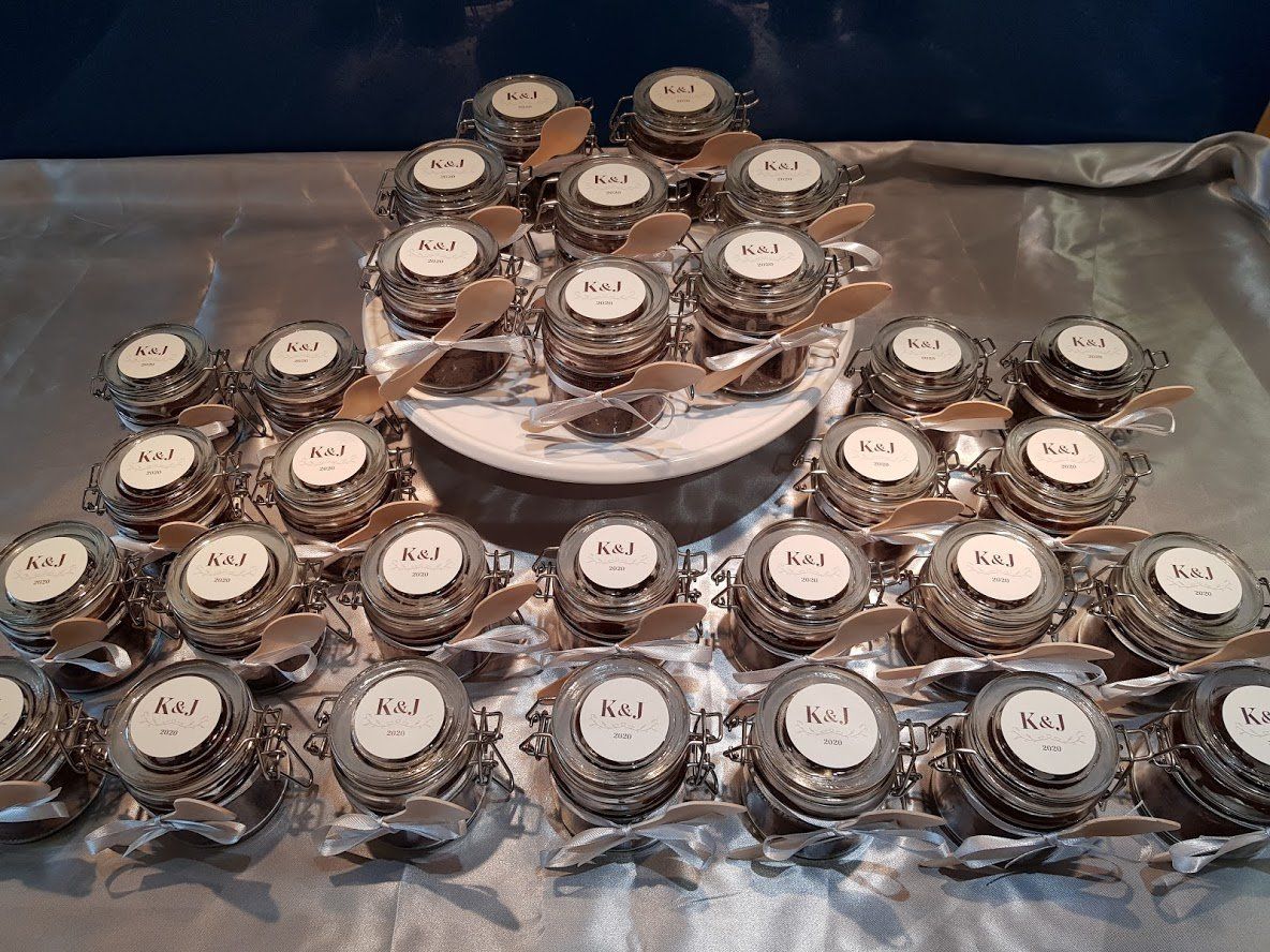 Monogram Cake in a Jar