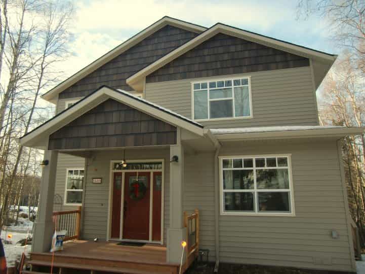 Metal roof that has a small slant - siding repair in Owatonna, MN Metal roof that has a small slant - siding repair in Owatonna, MN