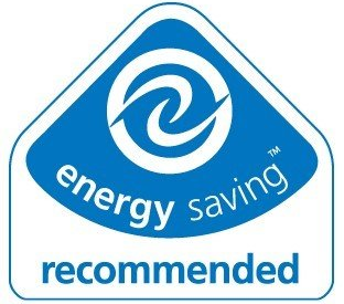 Energy Saving Recommended logo with blue badge and circular arrow symbol indicating energy efficiency certification