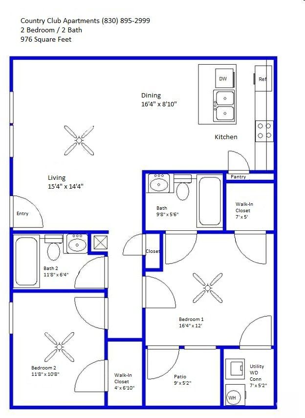2 Bed 2 Bath