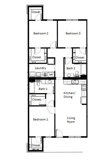 3 Bed 2 Bath