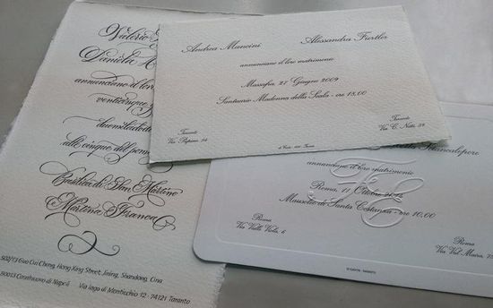 carta per partecipazioni nuziali