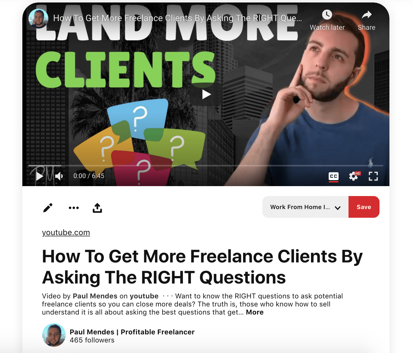 Pinterest video pin example